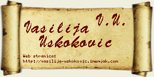 Vasilija Uskoković vizit kartica